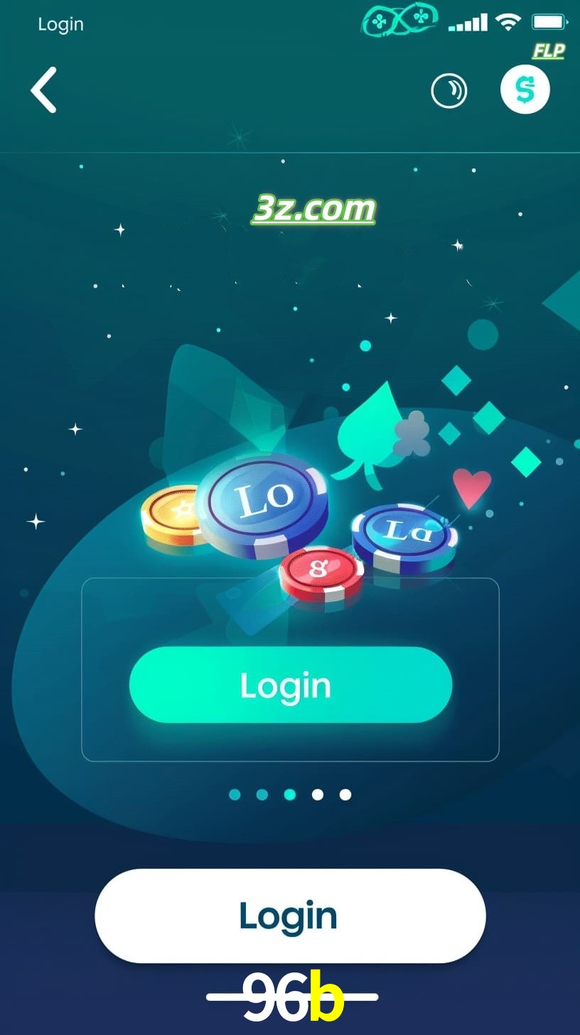 Login no aplicativo de cassino online 96b Brasil com bônus de boas-vindas